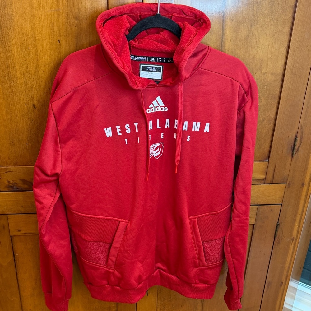 NWOT Adidas West Alabama Tigers Red Hoodie, Size Medium